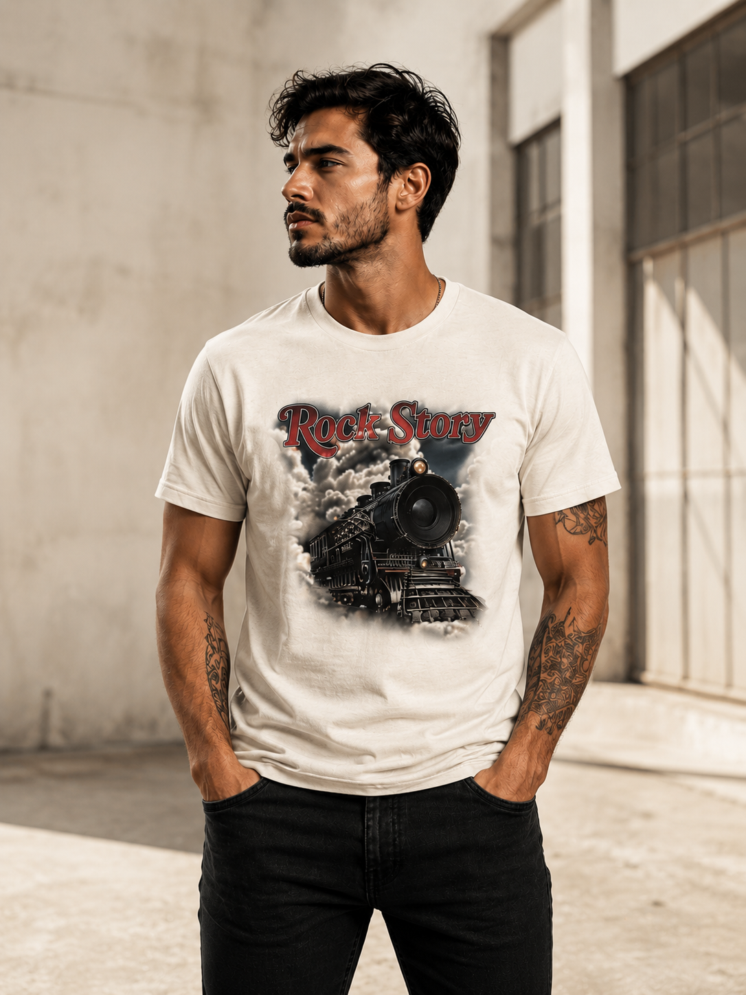 Camiseta RockStory Locomotiva Branca
